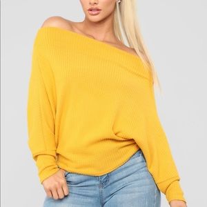 Off the shoulder sweater